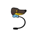 Nuevo protector de pajita de cachorro de dibujos animados tapa de pajita de 10 MM tapón de polvo de silicona decoración de pajita de fiesta de dibujos animados linda cruz