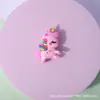 Nuevo Llavero Anillo de Unicornio de Dibujos Animados Pegaso Arcoíris de Goma Blanda Muñeco Colgante para Bolso Accesorios DIY