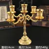 Portavelas de estilo europeo hecho de aleación de zinc, portavelas de cinco y tres brazos, soporte de velas de estilo europeo para mesa de comedor, adorno de decoración para el hogar para cena a la luz de las velas