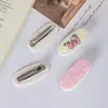 Lindo clip para el pelo de gato de dibujos animados rosa ovalado para niñas, versión coreana, dulce regalo para novia o mejor amiga, pasador para flequillo estilo ins