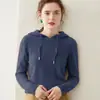 Suéter con Capucha de Cachemir Transfronterizo Capa Base Tejido Holgado Sudadera Fina para Viajar para Mujer Ropa de Abrigo Otoño e Invierno