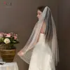 Youlapan V157 Exportación Transfronteriza Más Vendido Velos con Borde Encriptado y Perlas Novia Boda Accesorios Clásicos Simples para el Cabello