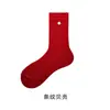 Meias Vermelhas Personalizadas para Mulheres, Meias de Algodão Puro para Outono e Inverno, Design Fofo para o Ano do Cavalo, Logotipo Personalizado, Zhuji Oem