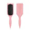 En stock Xiyin Amazon Transfronterizo Nuevo Peine de Paja de Trigo Masajeador Peine para Cabello Rizado Definición Peine de Estilo Peine Rizado Peine de Rebote