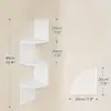 Estante de esquina transfronterizo, estante de almacenamiento triangular de pared, divisor de pared, estantería de capas, estante de esquina multicapa para almacenamiento de cocina