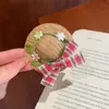 Lindo Pasador de Sombrero de Paja con Lazo de Flor para Niños 2026 Nuevo Estilo Coreano Dulce Accesorio para el Cabello para Niñas Clip para Flequillo Lateral