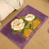 Alfombra de baño simple flocada, alfombra de cabecera de cachemir sintético, felpudo para el suelo del hogar, felpudo resistente a la suciedad para la entrada, felpudo para el recibidor del hogar