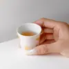 Taza de Té de Cerámica Estilo Dinastía Tang y Song con Diseño de Mariposa de Pan de Oro, Juego de Té Estilo Chino, Taza de Té para el Hogar, Taza Individual Personal, Taza de Maestro