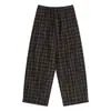 Pantalones Deportivos Casuales Sueltos de Cuadros Retro Estilo Perezoso para Hombre Etai, Pantalones Largos Casuales Versátiles para Hombre.