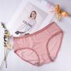 Ropa interior nueva de triángulo de chica de deseo puro, cintura media, cómoda, a juego, color piel, estilo puro, para fiesta de estudiantes, ropa interior a cuadros
