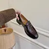 ¡Stock Listo, Envío Inmediato! Zapatos Estilo Wang Xiaodu, Mocasines Retro Estilo Británico sin Cordones con Tacón Grueso, Zapatos Pequeños de Cuero, Zapatos Planos para Mujer