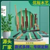 Manijas de Muebles de Madera Personalizadas, Manijas Pequeñas con Sello, Manijas de Taza de Tetera de Madera Maciza, Manijas de Madera para Bricolaje al por Mayor