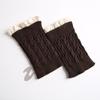 Calcetines Europeos y Americanos Transfronterizos, Cubrepiernas, Cubrebotas, Protectores de Piernas, Lana Tejida, Cálidos para Mujer Otoño e Invierno Cortos de Encaje Trenzado