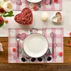 Manteles de Temu Amazon para el Día de San Valentín Transfronterizos Son Adecuados para la Decoración de la Atmósfera de Fiesta en la Cocina