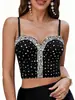Camisola de Diamantes Más Vendida en Aliexpress, Hombros Descubiertos, Espalda Hermosa, Corsé Ajustado, Ropa Exterior, Estilo Europeo y Americano, Corsé Sexy de Ballena