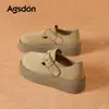 Zapatos Mocasines de Suela Gruesa Augusden para Mujer, Nuevo Estilo Otoño 2026, Adecuados para Combinar con Faldas, Zapatos Casuales Cerrados Completamente sin Cordones, Suela Suave