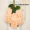 Cifrado de Simulación Ramas de Glicina Flores de Frijol Enredadera Morado Violeta Decoración de Techo Hilos de Flores para Bodas Plantas Colgantes de Pared