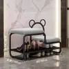 Armário de Sapatos para Entrada Estilo Nórdico com Banco Integrado, Design Simples e Luxuoso, Sapateira para Crianças, Banco para Trocar Sapatos