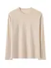 Suéter de lana de punto fino con cuello redondo, delicado, agradable para la piel, cálido, simple, versátil, para usar en capas, uso diario otoño/invierno, top de estilo elegante
