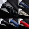 Corbata con cremallera formal de negocios para hombre, Corbata perezosa negra a rayas azules ajustada para novio, Fácil de poner y quitar