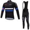 JIEPOLLY roupa de ciclismo traje de manga comprida almofada de silicone bicicleta masculina e feminina secagem rápida roupas para atividades ao ar livre