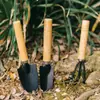 Planta de Maceta Grande Pala Pequeña Jardín Pala Pequeña de Hierro Flores de Interior Aflojar Tierra Plantación Flores Verduras Herramientas Pala de Jardinería Juego de Tres Piezas