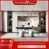 Estante personalizada toda em alumínio integrada de parede a superior quarto de estudo leve de luxo vitrine geral simples estante moderna