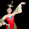 Figurino de dança clássica feminino elegante novo estilo chinês saia de balanço grande roupa para exame de arte dança do leque Tang Yin Qun Han Tang
