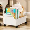 Caixa de armazenamento de livros com polia, dormitório estudantil, mesa, mochila escolar, caixa de armazenamento, cesta de armazenamento de mesa, classificação, caixa de livros de sala de aula
