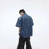 Camisa de Trabalho Retrô Estilo Japonês Masculina de Manga Curta Camisa Jaqueta Casual para Exterior de Marca de Moda de Verão Masculina