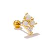 Color Ópalo Circonita Moda Acero de Titanio Pendientes para Mujer Dormir Gratis-Selección Lujo Ligero Caracola Hélice Hueso de la Oreja Clavo Palo de Oreja Joyería