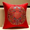 Almohada de Boda Boda Cojín para Habitación de Boda Boda China Sala de Estar Bordado Rojo Carácter Feliz Almohada Feliz Almohada de Cabecera