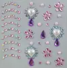 Pegatinas para Cejas, La Sirenita, Pegatinas Decorativas Faciales Estilo Princesa para Niñas, Pegatinas de Maquillaje, Pegatinas de Cristal Brillantes
