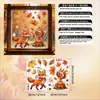 Pegatinas de Ventana de Hoja de Arce Dorada Transfronterizas Piñas Animales de Dibujos Animados Erizo Pegatinas Decorativas para Ventanas de Sala de Estar y Dormitorio