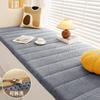 Tapete Removível e Lavável para Bay Window de Veludo Grosso Tapete para Peitoril de Janela Tapete de Janela Almofada de Varanda Pelúcia Teddy Estilo Creme