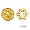 Sellos de Cera Serie Navideña con Diseños de Muñeco de Nieve, Copo de Nieve y Reno, Varios Estilos, Cabezales de Cobre para Diario y Sellado de Sobres