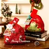 2026 Novas Decorações de Natal Bolsa com Cordão Embalagem de Maçã para Véspera de Natal Bolsa de Presente Bolsa de Presente de Doces com Alça