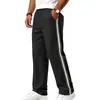 2026 Estilo Europeo y Americano Transfronterizo Holgados Casual Deportivos para Hombre Cordón Cinta Bloque de Color Gimnasia Jogging Pantalones Rectos Venta al por Mayor