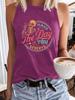 Camiseta Redonda con Estampado de Calavera y Letras Más Vendida de Amazon Primavera y Verano Casual Sin Mangas Chaleco de Comercio Exterior