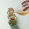 Ino Kiyosong Conejo Verde Lindo Brote Kung Fu Juego de Té Caja de Regalo Cerámica de Té de Alta Gama Pintada a Mano Una Olla Una Taza para Amigos