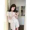 Pijama Nuevo Pequeño Floral Dulce de Verano para Mujer 2026 Verano Coreano Talla Grande Manga Corta Pantalón Corto Conjunto Dulce para Estar en Casa