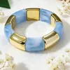 Pulsera de Moda con Diseño Degradado de Acrílico Personalizado de Color Mixto, Estilo Europeo y Americano, de Venta Caliente Transfronteriza, Joyería Moderna y Versátil para Mujer