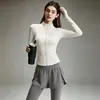 Traje de fitness profesional para mujer, chaqueta adelgazante de manga larga con cuello alto, pantalones de tiro alto tipo dos piezas, ropa deportiva elástica para entrenamiento