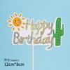 Adornos Decoración Pastel Dinosaurio Tarjeta para Insertar Tiranosaurio Rex Bebé Niño Cumpleaños Un Año Niños Jurásico Dinosaurio Pequeño