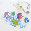 Alfombra Antideslizante para Baño Mundo Submarino Alfombra para Pies para Baño Ducha Bañera Infantil de Dibujos Animados con Ventosa
