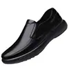 Zapatos de Cuero Casual de Negocios para Hombre, Algodón de una Sola Capa, Mismo Estilo, Suela Blanda, Transpirables, Cómodos, Forrados de Lana, Cálidos, Modernos, Tendencia, Al por Mayor, Suela Plana