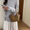 Bolso de Mano de Cubo de Moda Tendencia 2026 de Hombro Único Tejido de Verano de Gran Capacidad para Mujeres