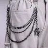 Joia Transfronteiriça Europeia e Americana Exagerada Múltipla Corrente de Calça Preta de Arma Moda Pingente de Aranha Cruzada Embutido em Diamante Corrente Corporal