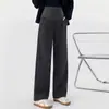 Pantalones de maternidad para otoño e invierno, nuevo modelo 2026, pantalones de pierna ancha para usar al aire libre, con soporte para el vientre, forrados de polar, engrosados, pantalones largos casuales, de cintura alta para mujeres embarazadas