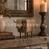 Adornos de estatua de vaca y oveja vintage creativos transfronterizos, decoraciones de escena de escritorio para el hogar estilo campo americano, regalos creativos